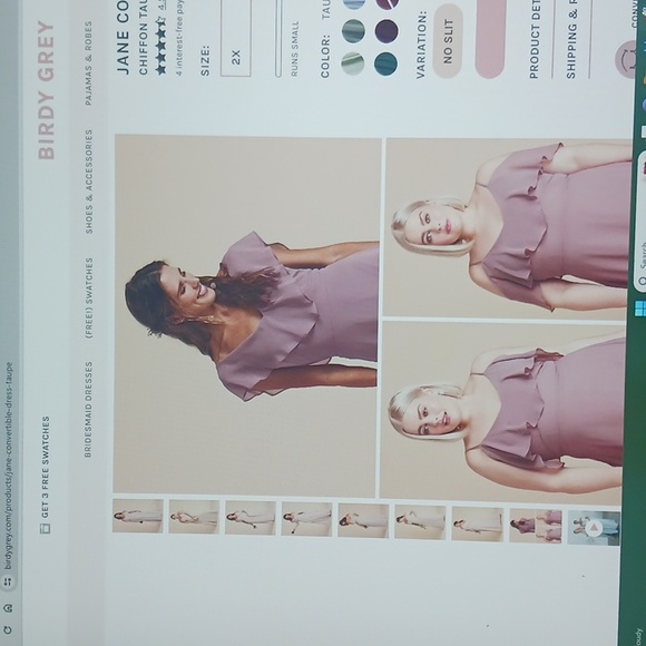 Birdy Grey Jane Convertible Dress Size XXL in Taupe - Picture 4 of 4